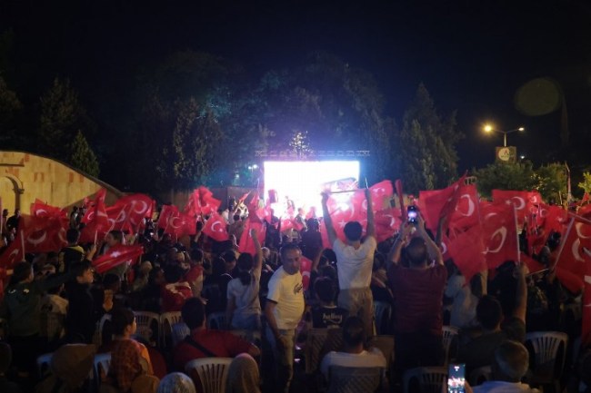 Nevşehir'de milli takım coşkusu yaşandı