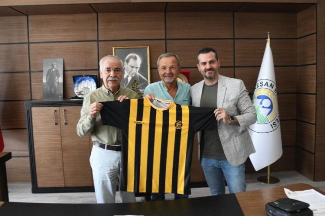 Keşanspor başkan adayı Şeref Aldanmaz, Mehmet Özcan'ı ziyaret etti