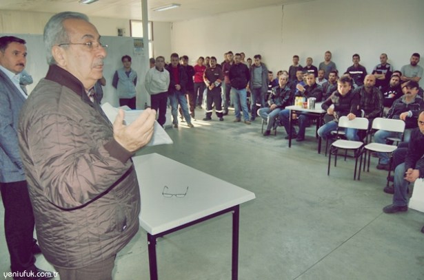 ÇAKAN CİLAS KAUÇUKTA ÇALIŞAN İŞÇİLERLE BİR ARAYA GELDİ