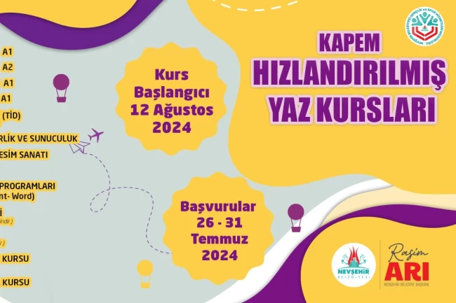 KAPEM'de açılacak hızlandırılmış yaz kursları için kayıtlar başlıyor