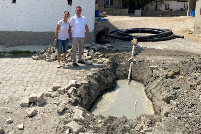 Kirezli çiftinden Tamer Kıral'a doğalgaz teşekkürü