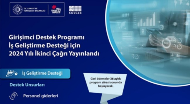 Girişimci destek programı 2024 yılı 2. çağrı başvuruları başladı