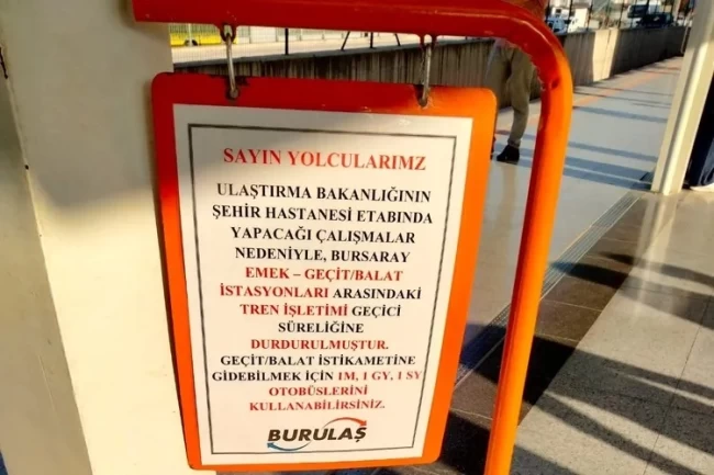 Bursa'da Balat Metro İstasyonu geçici olarak kapatıldı