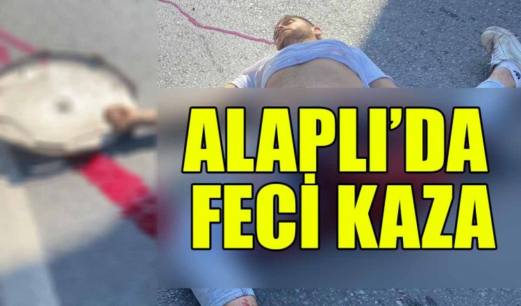 Alaplı'da tır, motosikleti biçti