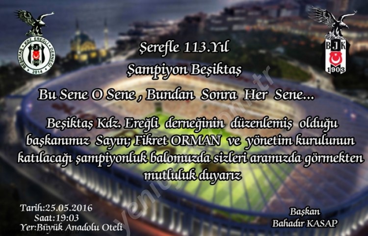 FİKRET ORMAN, ŞAMPİYONLUK BALOSUNA KATILACAK..