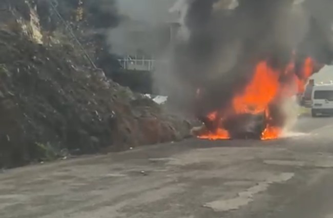 Kdz.Ereğli OSB girişinde yangın