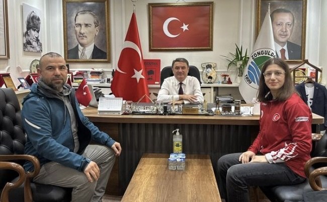 Dünya ve Avrupa şampiyonu milli sporcu Tahsin Erdem'i ziyaret etti