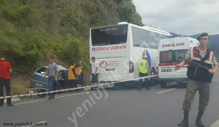 ARAÇ TERS YÖNE GİRDİ: 1 ÖLÜ, 1 AĞIR YARALI