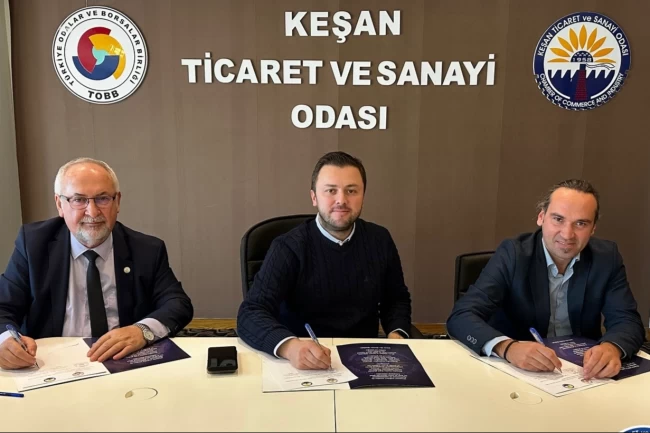 Aydın Güllü ve Hayati Arda'dan Keşan TSO'ya ziyaret