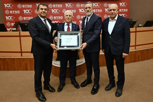 Başkan Mustafa Bozbey, BTSO'nun konuğu oldu