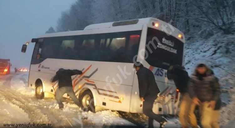 EREĞLİ-ZONGULDAK YOLUNDA SIKINTILI SAATLER!..
