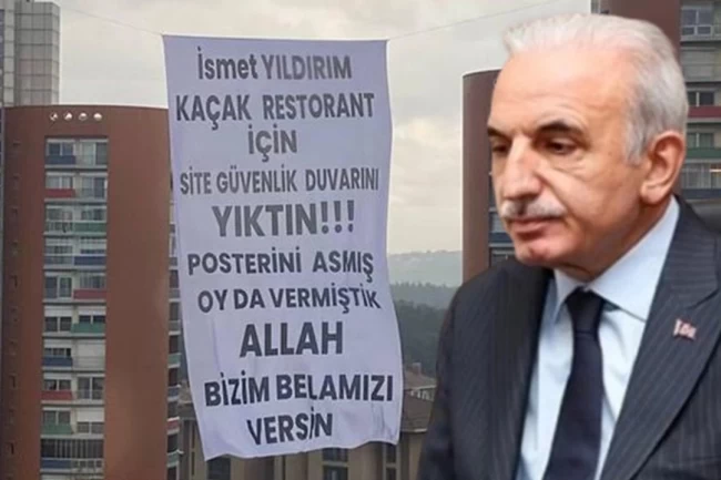 Ümraniye'de pankart krizi! Site Yönetimi, Belediye ve Restoran karşı karşıya...
