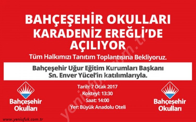 Bahçeşehir Okulları Ereğlide açılıyor