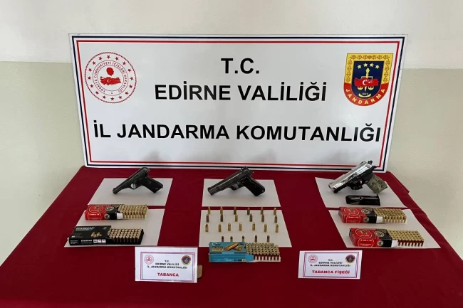 Edirne Havsa'da kaçak silah operasyonu!