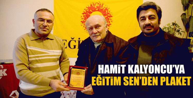 HAMİT KALYONCUYA EĞİTİM SENDEN PLAKET