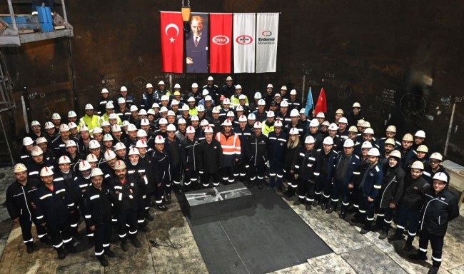 Erdemir 1.yüksek fırında refrakter örüm töreni yapıldı