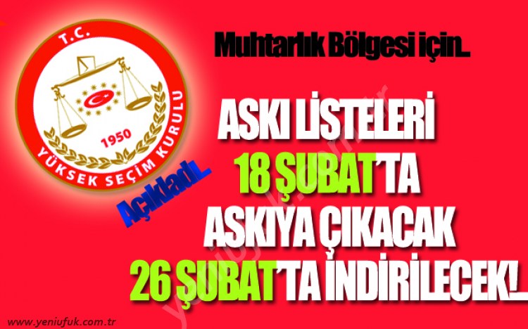 REFERANDUM TAKVİMİ AÇIKLANDI...