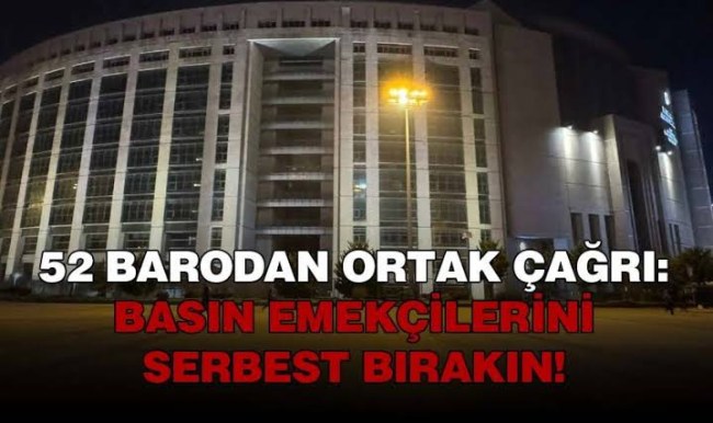 Zonguldak dahil 52 barodan ortak çağrı: Gazetecileri serbest bırakın!