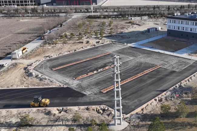 Konya Kayacık Tesisleri'ndeki otopark zemin asfaltının yapımı tamamlandı