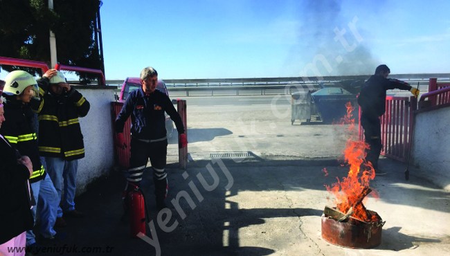 Huzur evi personeline yangın eğitimi..