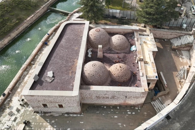 Konya'da Hacı Ali Ağa Hamamı'nın restorasyonu sürüyor