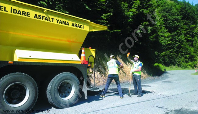 ASFALTLARDA BAKIM, ONARIM ÇALIŞMALARI BAŞLADI..
