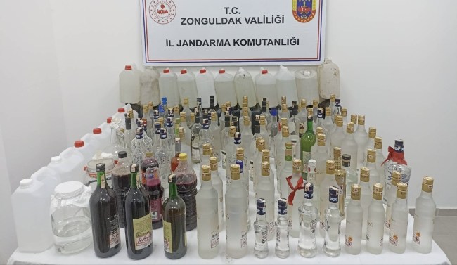 Kilimli’de sahte alkol operasyonu