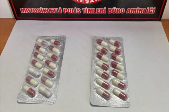 Edirne Keşan'da sentetik ecza ele geçirildi