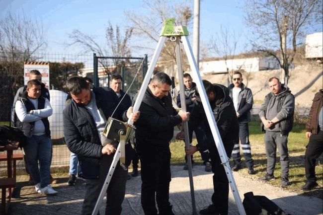 BASKİ'den personele yüksekte çalışma eğitimi