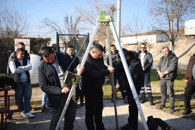 BASKİ'den personele yüksekte çalışma eğitimi