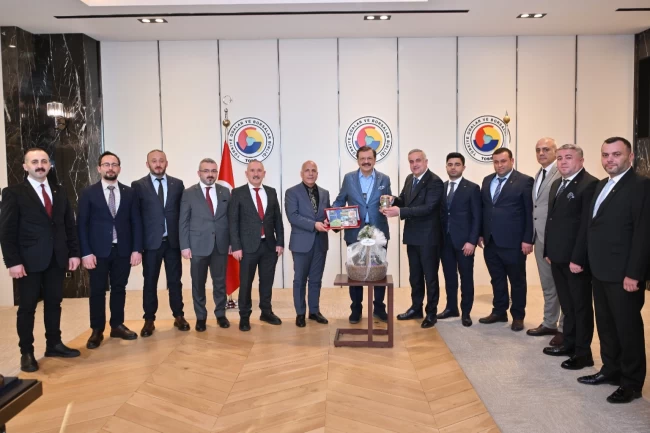 Artvin Ticaret Borsası'ndan, TOBB Genel Başkanı Hisarcıklıoğlu'na ziyaret