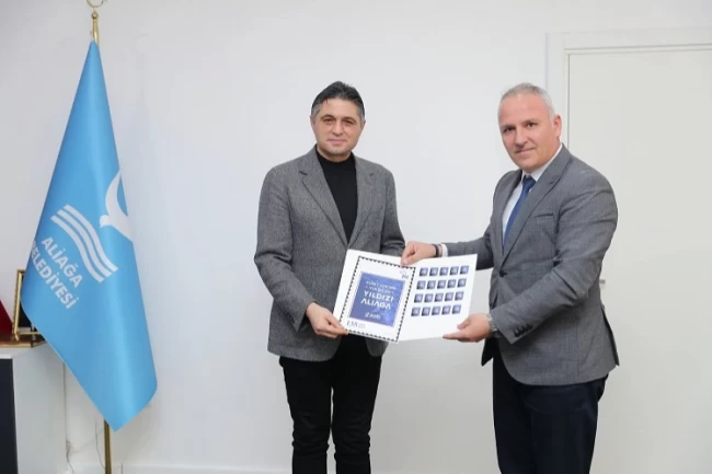 PTT'den İzmir Aliağa'ya özel posta pulu