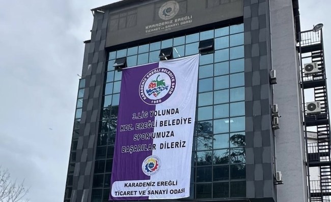 Kdz.Ereğli TSO’dan belediyespor’a dev pankartlı destek