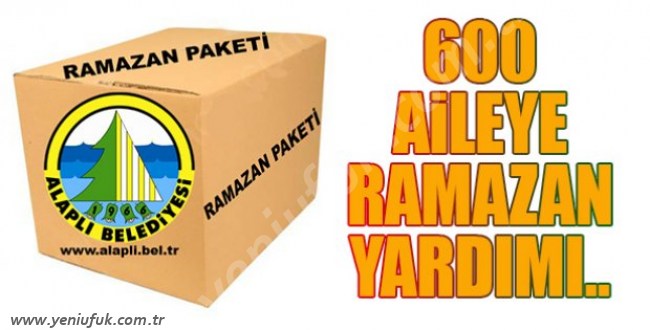 600 AİLEYE RAMAZAN YARDIMI..