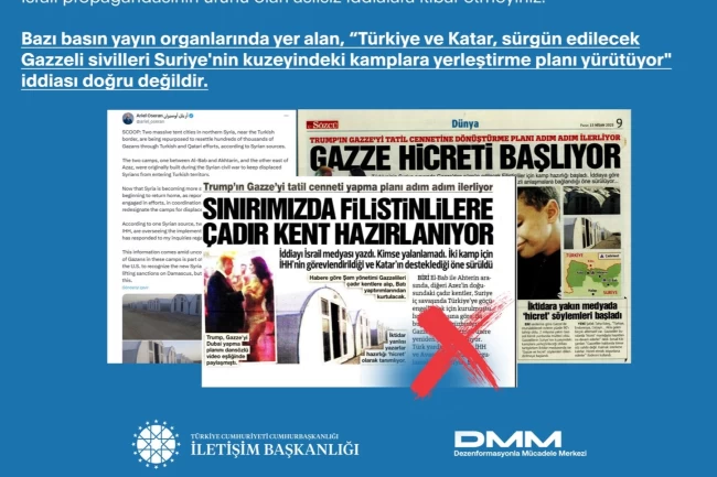 Türkiye ve Katar'ın 'Gazzelileri Suriye'ye yerleştirme planı' iddiası yalanlandı