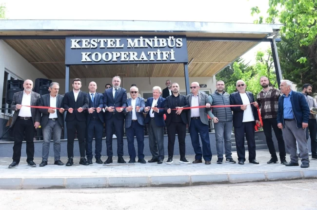 Bursa Kestel'de Minibüs Kooperatifi'nin yeri yenilendi