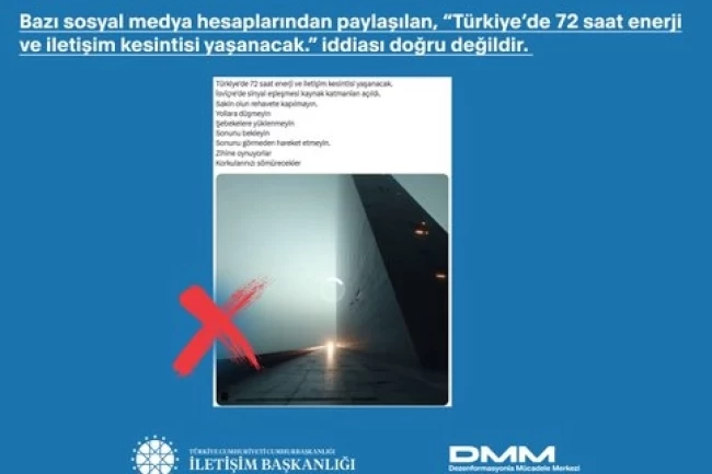 DMM'den, "enerji ve iletişim kesintisi yaşanacak" iddiasını yanıt!