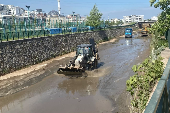 Bursa'da Mandıras Deresi'nde yaz temizliği