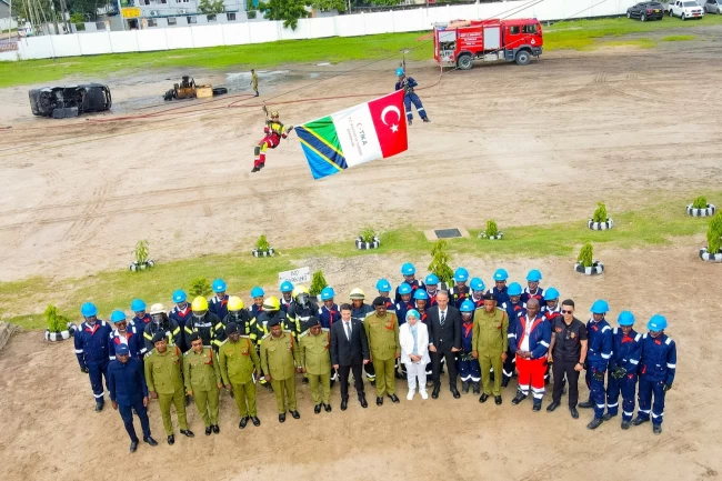 Konya İtfaiyesi'nden Tanzaya'da başarılı tatbikat