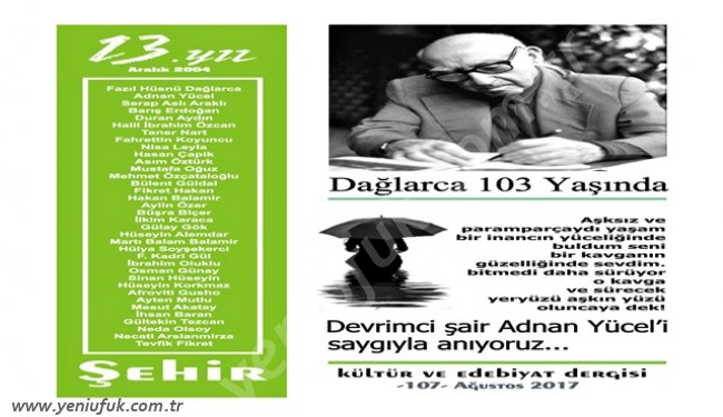 ŞEHİR, 107. SAYISIYLA OKUR KARŞISINDA