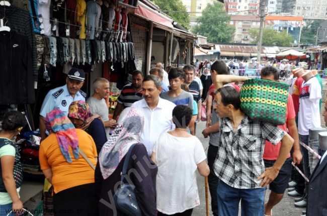 ÇALIŞMALARI YERİNDE DENETLEDİ...