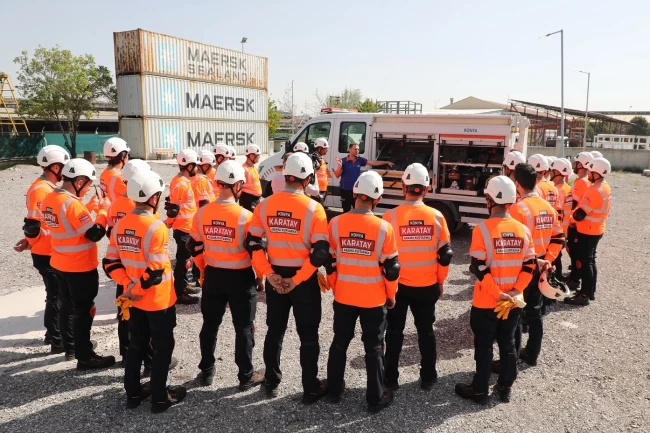 Konya Karatay'da afetlere karşı uygulamalı eğitim