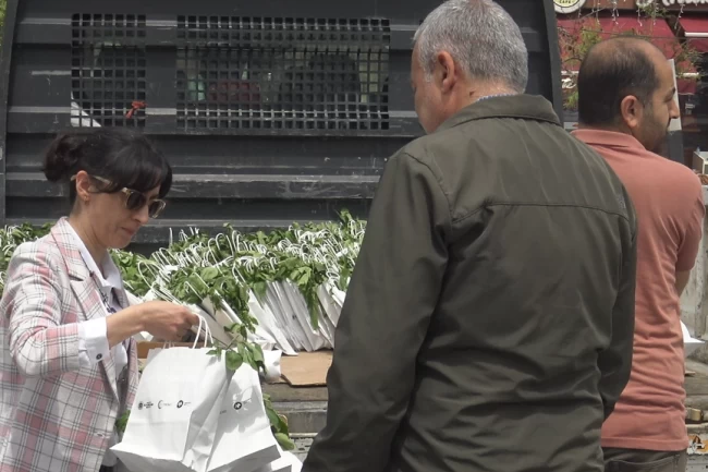 Malatya'da vatandaşlara ücretsiz fide dağıttı