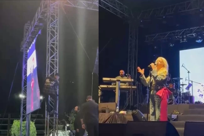 Aksaray'da Ece Seçkin rüzgarı; Örümcek adam gibi tırmandı!