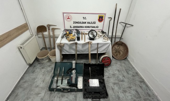 Jandarma’dan Çaycuma’da kaçak kazı baskını