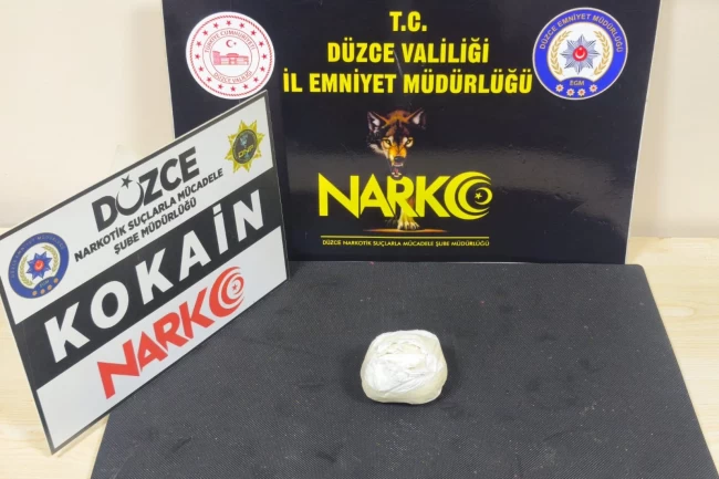 Düzce'de 125 Gram kokain ele geçirildi: 1 kişi tutuklandı