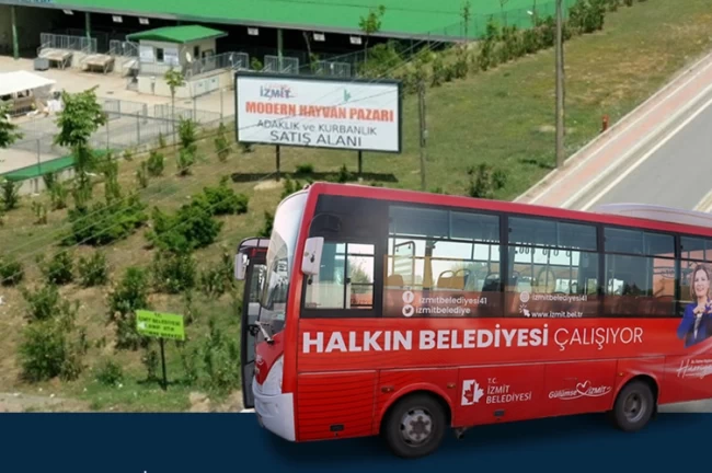 İzmit'teki Kurban Pazarı'na belediyeden ücretsiz ulaşım
