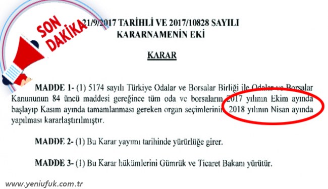 SON DAKİKA..TSO SEÇİMLERİ ERTELENDİ!..