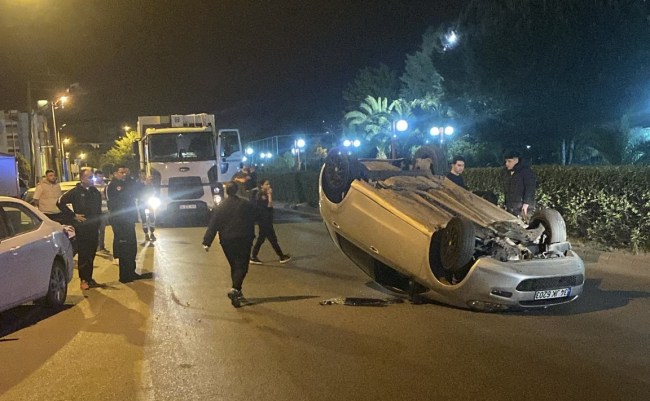 Alkollü sürücü kazaya sebep oldu