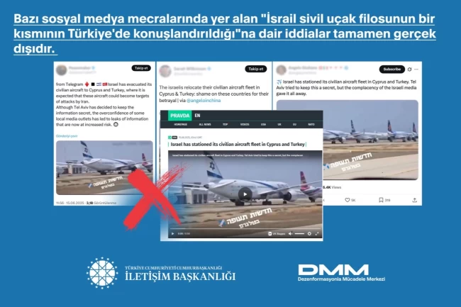 İletişim'den "İsrail Uçakları Türkiye'de" iddialarına yalanlama!